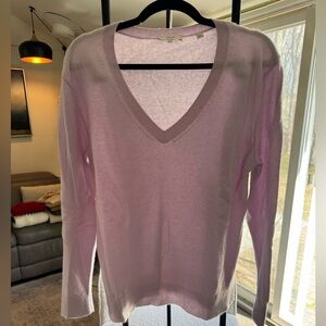 Vince Light Purple V-Neck Weekend Cashmere Sweater